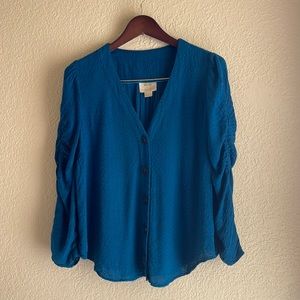 Maeve by Anthropologie, blue top